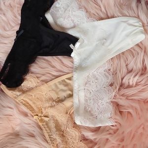 New Listing!! Brand New SHEIN 3 CT. LACE RUFFLE Thong Panties- XS